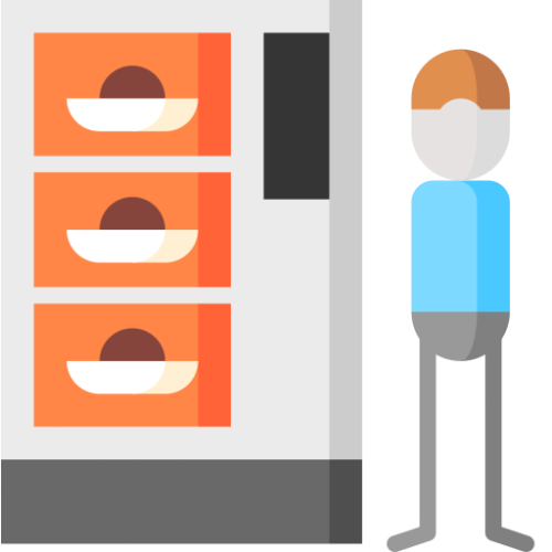 stocked weekly modern vending machine